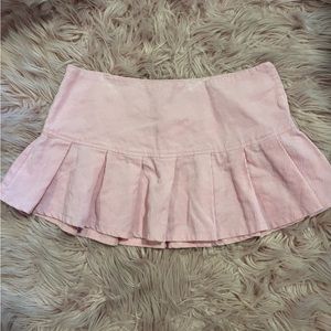 Bubblegum pink iamgia pleated corduroy skirt y2k coquette